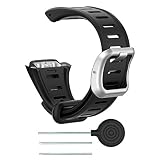 Chofit für Polar FT60 Heart Rate Monitor und FT80 Sport Armbanduhr Band Ersatz Strap für Polar FT60 Herren Armbanduhr Fitness FT80, Polar FT60, Schwarz