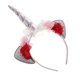 Gazechimp Einhorn Stirnband Horn Haarreif Haarband Kopfschmuck für Halloween Party - Silber