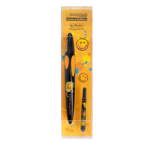 Herlitz 11291994 Tintenroller my.pen, Smiley, Limited Edition, schwarz/orange - 3