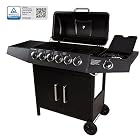 CCLIFE Gasgrill Gas Grill Grillwagen BBQ 3/4/5/6 Hauptbrenner mit Seitenkocher Gas-Grill Tüv Geprüft – Bild 6