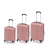 Medidas (maleta pequeña 40x55x20 cm de 34 litros); (maleta mediana 44x67x27 cm de 65 litros) y (maleta grande 50x75x31 cm de 100 litros