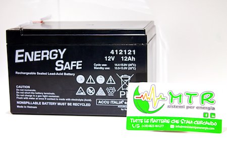 Batteria al piombo ENERGY SAFE 12V 12Ah