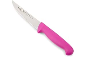 Arcos Serie 2900 - Cuchillo Cocina - Hoja de Acero Inoxidable NITRUM de 130 mm - Mango inyectado en Polipropileno Color fucsia