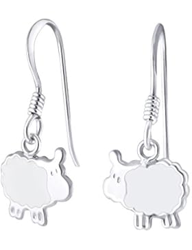 Sterling Silber weiß Schaf baumeln Ohrringe