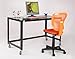 Coavas Comfortable Mesh Back and Seat Office Desk Swivel Chairs (orange)