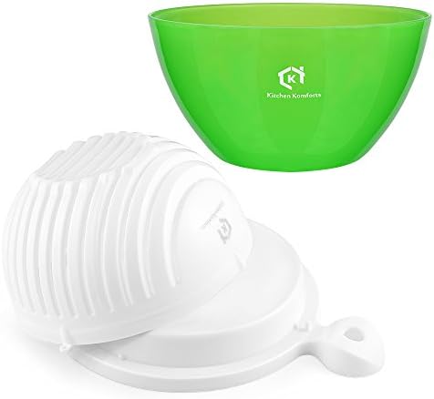 Salad Cutter Bowl, Kitchen Komforts Vegetable and Fruit Chopper Bowl Salad Maker with Salad Bowl for Lettuce, Fruits, Vegetables - Make Your Salad in 60 Seconds