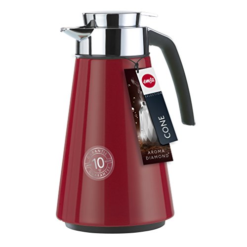 Emsa 513807 Isolierkanne, Edelstahl, 1.5 Liter, Aroma Diamond, Quick Tip Verschluss, Rot, Cone - 7