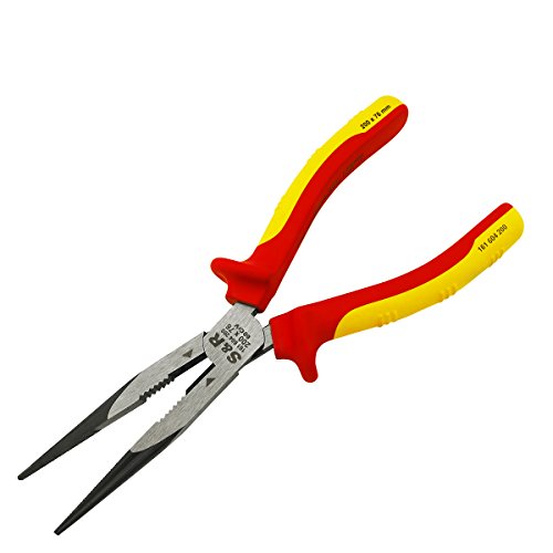 S&R VDE-Flachrundzange 200 mm Serie 1000V VDE-geprüft, Chrom-Vanadium Stahl, phosphatiert - 6
