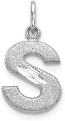 14k White Gold Solid Initialcharm Necklace Pendant Charm Initial Fine Jewellery For Women Gifts For Her