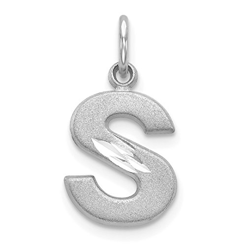 14k White Gold Solid Initialcharm Necklace Pendant Charm Initial Fine Jewellery For Women Gifts For Her