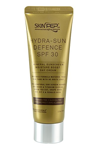 SkinPep Hydra Sun Defence SPF 30 Day Cream 70ml - Safe And Natural Sun Screen Agent - Hypo-Allergenic + Paraben free + Alcohol Free + Best Sun Cream   - SkinPep Best Choice For Premium Quality Day Cream.