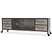 Produktbild Festnight TV-Schrank Fernsehschrank Stahl TV Schrank TV-Board TV-Lowboard mit Rollen 120 x 30 x 40 cm