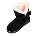 Produktbild Damenschuhe,DOLDOA Damen Winter Warme Bowknot Schuhe Kurzschaft Schneestiefel Flache Stiefel,Schwarz