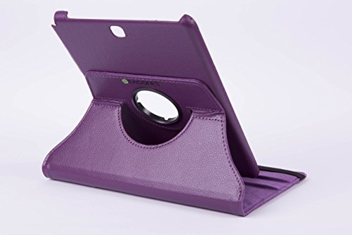 TAB A 9.7 VIOLETT LILA 360 Hülle Case Premium PU Ledertasche Etui Schutzhülle für Samsung Galaxy Tab A PLUS 9.7 T550 T551 SM-T550 SM-T551 rotierende farbige Kunstleder + Capacitive Stylus + Displayschutzfolie - 7