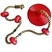Produktbild HappyPIE Draußen hängender Baum Scheibe Schaukel Kletterseil mit Plattform Schaukel Set Schnell-Installation Zubehör enthalten (Rot)