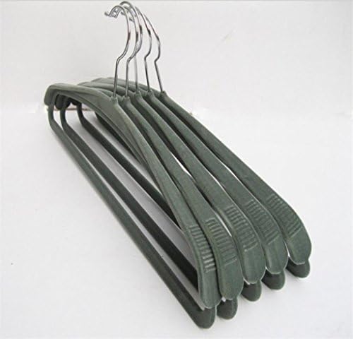 Velvet Hanger Upscale Wide shoulder Non-slip Durable No trace Adult Clothes Hangers 42CM , Dark gray , 10