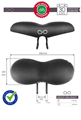 Disfruta de la bicicleta con el nuevo sellOttO FRECCIA - Sillín cómodo Gel Hombre Mujer para ciutad y fuera ciutad - Ninguna presión en zona genital