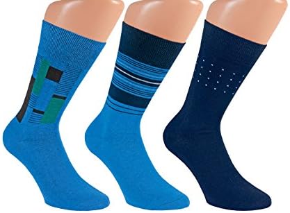 VITASOX 32124 Men Socks Ocean-Blue 6 Pair Pack 7-9