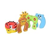 7 x Schaumstoff EVA Türstopper - Tier Motive (01) - Doorstop Finger Klemmschutz für Baby Kindersicherung