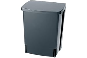 Brabantia - Built-in Bin 10L - Mały Kosz na Śmieci do Kuchni - Do Zabudowy pod Szafką - Wyjmowane Wewnętrzne Wiadro - Dołączone Worki na Śmieci - Black - 27 x 23 x 34 cm