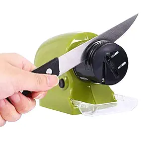 Toriox Professional Electric Knife Sharpener Swifty Sharp Motorized Knife Sharpener Rotating Sharpening Stone Sharpening Tool - Green Color