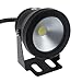 Produktbild LemonBest® 10 W 12 V Schwarz IP68 Unterwasser Wasserdicht führte die Licht Flood für Landschaft Quelle Teich-Pool-Beleuchtung, kühles Weiß