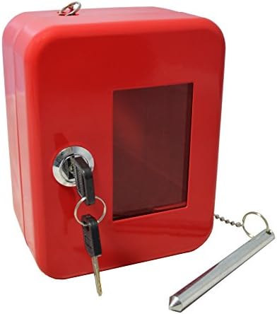 Safehaus SHS003 Emergency Key Box Break Glass | 3 Key Hooks | 2 Keys To Open Box