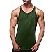 Produktbild Herren Feuchtigkeitstransport Y Rückseite Training Sport Weste Basketball Tank Top Singlet Stringer ärmellos Gym T Shirt, armee-grün, xl