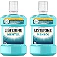 Listerine Essentials Cool Mint Mouthwash 1L (Pack of 2)