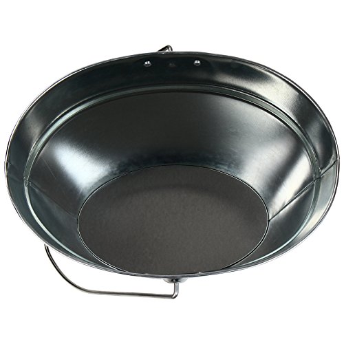 Jago Ascheneimer Kohleneimer Eiseneimer mit Deckel und Griff, 14 Liter, 35/35/27 cm - 6