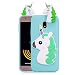 Produktbild Samsung Galaxy J7 2017 DUOS Hülle Silikon Einhorn 3D, Samsung Galaxy J7 2017 DUOS Handyhülle Ultra slim Weich TPU Bumper Schutzhülle für Samsung J730 Galaxy J7 2017 DUOS Stoßfest Handytasche, Hellblau