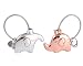 Produktbild Joyfeel buy 2 Stück Schlüsselanhänger süße Elefantenform Schlüssel Anhänger kreatives Paar Schlüsselbund Deko Anhänger für Schlüssel /Tasche (Roségold&Silber)