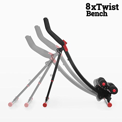 Más Barato Apolyne 8xTwist Bench - Máquina de Entrenamiento para Hacer
Ejercicio, Gimnasio en Casa, Negro / Rojo En línea