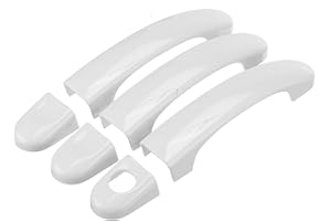 CMQA Auto Türgriff Schale Weiß Für VW Für Transporter T5 T6 Für Caddy Autozubehör Auto 6 7 8 Teile/Satz Auto 4 Türgriffabdeckungen Trim Türgriff Aufkleber (Color : 6PCS)