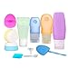 Produktbild Travel Flaschen Set, Silikon Toiletry Ausschank Behälter BPA-FREI nachfüllbar Lecksicher creme Topf mit Zahnbürste Cover Kulturbeutel für Cosmetics Shampoo, Lotion Sunblock Seife 11 pcs