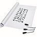 Tafelfolie Selbstklebend Weiß TTMOW 43 x 200 CM Whiteboard Folie für Schule Büro Haus Memotafeln Graffiti (mit 3 Geschenk Schwarz Whiteboard Stift)