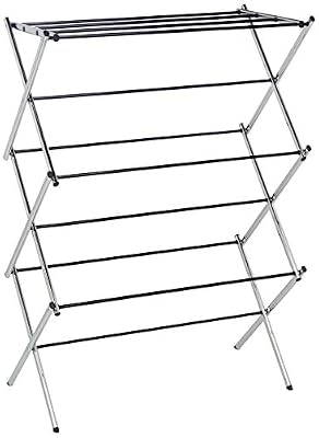 AmazonBasics Séchoir à linge pliant - Chromé