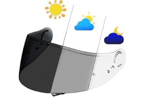 Moontogo Helmet Shields for SHOEI GT Air,Neotec,CNS-1,TC-5,TC-9,GT Air 2 Helmet Faceshield Visor Lens (Photochromic-Clear)