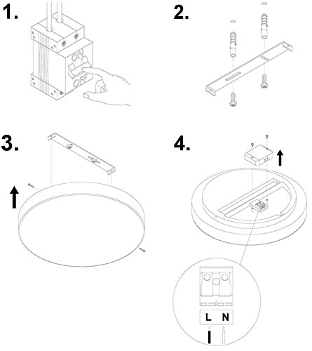 Ultraslim LED 24W IP44 Aufbau Panel eckig – 2050lm – Feuchtraum Deckenleuchte 230V – tagesweiß (4000 K) - 6