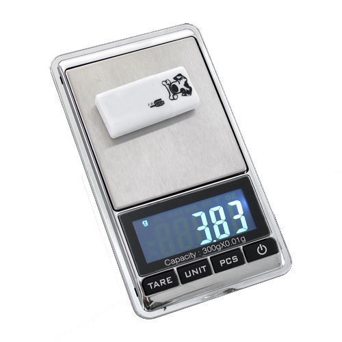 Boweike Schmuck-Waage 300g x 0.01g Mini Digital Tasche Waage Schmuck Gewicht Skala Schmuck Taschenwaage Skala Gramm-Massstab LCD