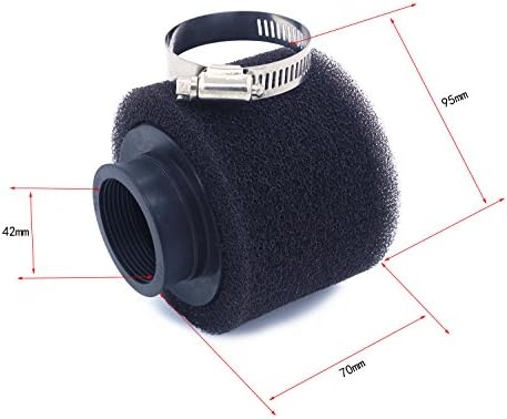 2pcs 42mm Dual layer Foam Air Filter Cleaner Staight Neck For 125 140 150CC ATV Quad Buggy Pit Dirt Motorcycle Scooter Gasoline