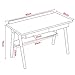 Produktbild QiXian Esstisch Nordic Holz Schreibtisch Computer Schreibtisch passt zu jedem Raum Student Schreibtisch und Stuhl Set Esszimmerstuhl,Tisch-b-80cm