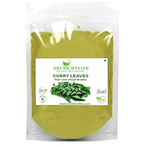 Shudh Online Organic Curry Leaves Powder for Hair Growth (100 Grams), Eating, Food, Skin Brightening (Fresh Kari Patta Leaf, Karuveppilai powder)