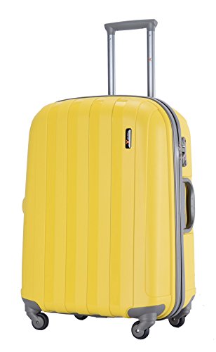 Luggage X Hard Sided Polypropylene Lightweight Trolley Suitcase (22", Yellow)
