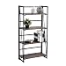 Produktbild coavas Faltbar Bücherregal 4-Ebene Bücherregal Holzregal Stabil Industrie-Stil Regal Organizer für Bücher Pflanzen Schuhe Küche