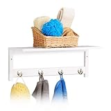 Detalles: este estante libre tiene 4 ganchos - La superficie del estante es ventilada gracias a su diseño de rejilla - Los tornillos y tarugos necesarios están incluidos en la entrega