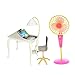 Produktbild Sharplace Miniatur Puppenmöbel Büro Stuhl, Tisch, Computer, Lampe und Bodenventilator Kit Für 1/6 Puppenhaus Dekoration ( 5pcs/Set )