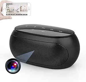 TECHNOVIEW 4K Spy Camera in WiFi Bluetooth Speaker Wireless Camera, 1080p HD Audio and Video Recording with Remote View, Motion Detection, Spy Cam for Home Office Room Nanny Hidden