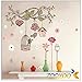 Produktbild fleurs oiseaux de vigne cage stickers muraux tv décor de salle de fond bricolage maison stickers amovible murale art print affiches
