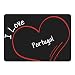 Produktbild Mousepad Modern I Love Portugal schwarz